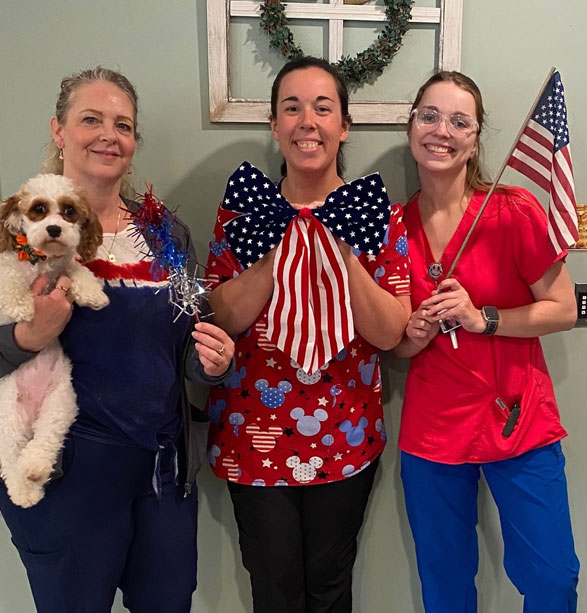 team photo celebrating patriotism