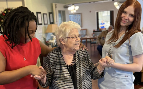 assitance helping out senior