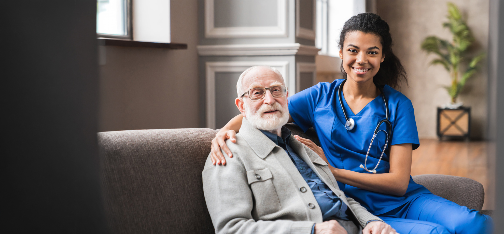 nursing assistant posting next to senior