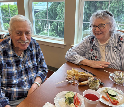 seniors at dining table