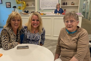 with family enjoying time